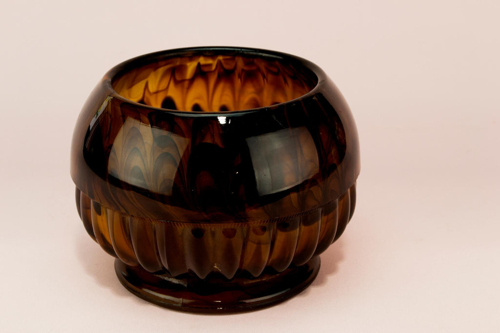 Art Deco Tortoiseshell glass vase, English 1920s