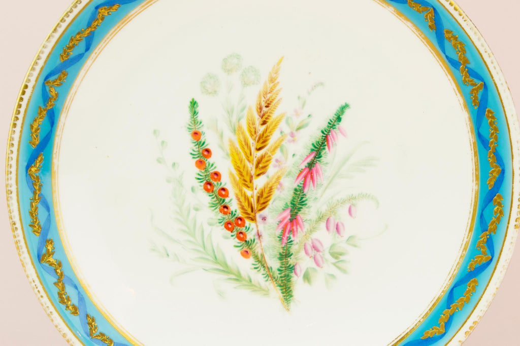 Royal Worcester dessert plate, English 1890s