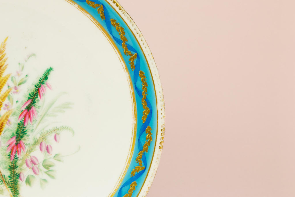 Royal Worcester dessert plate, English 1890s