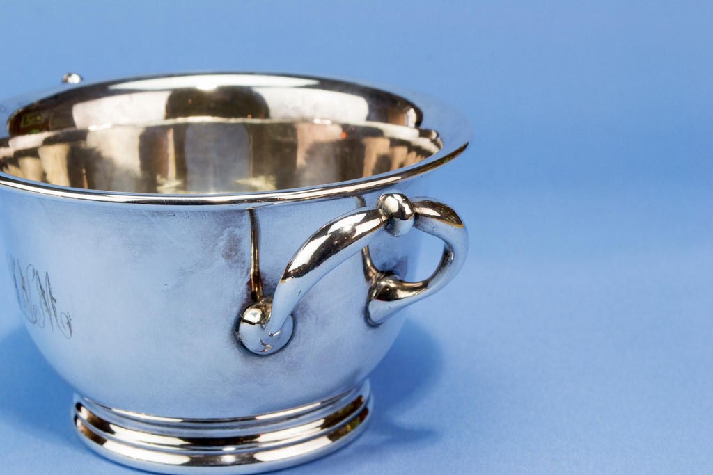 Small silver plated ice bucket, English circa 1900