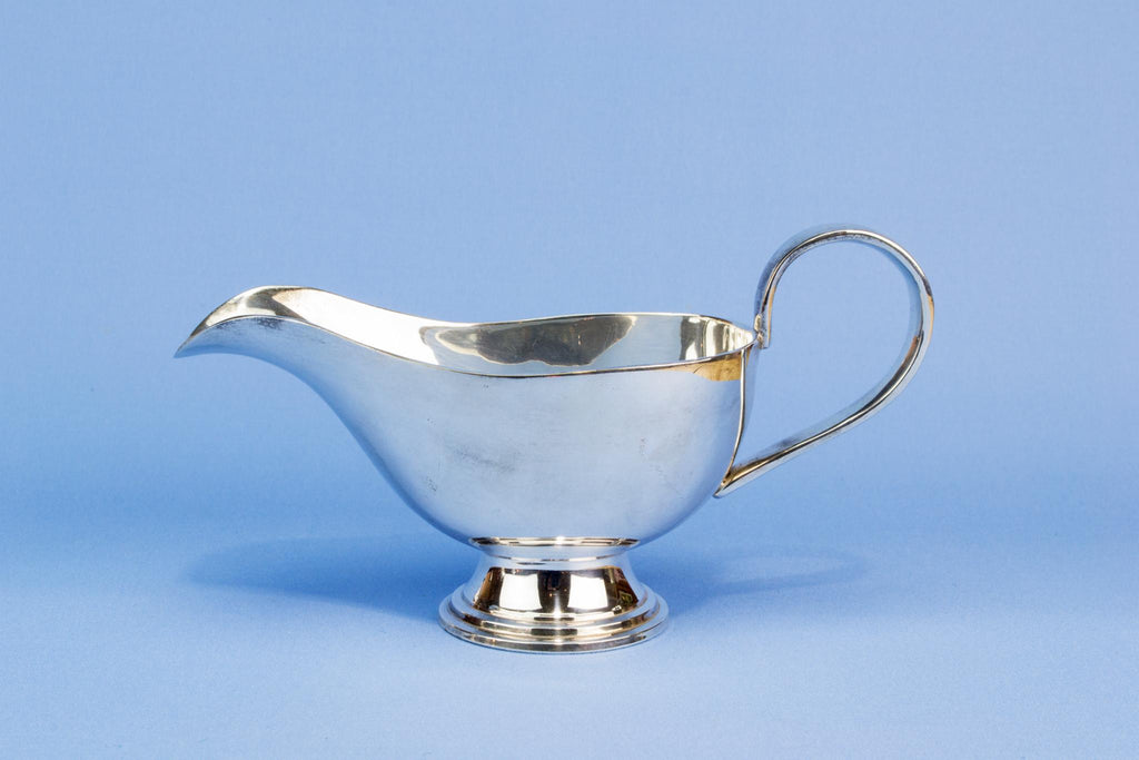 Silver plated gravy boat