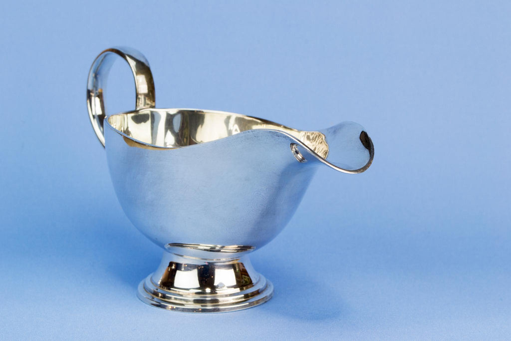Silver plated gravy boat