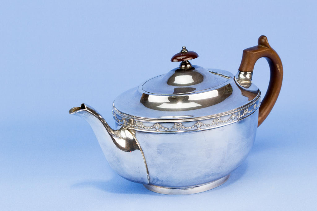 Silver Plated and Gilded tea set, English circa 1910