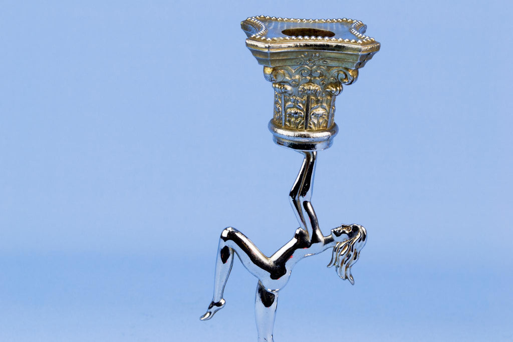 Art Deco candlesticks, English 1930s