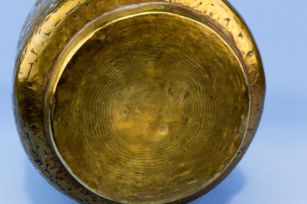 Brass embossed and engraved planter
