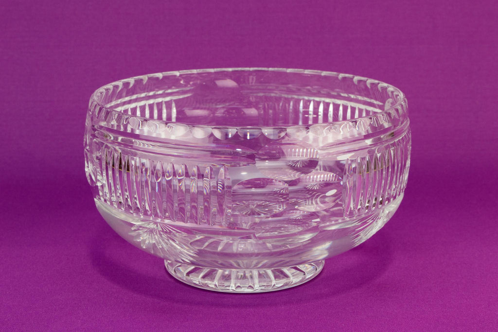 Medium Cut glass serving bowl