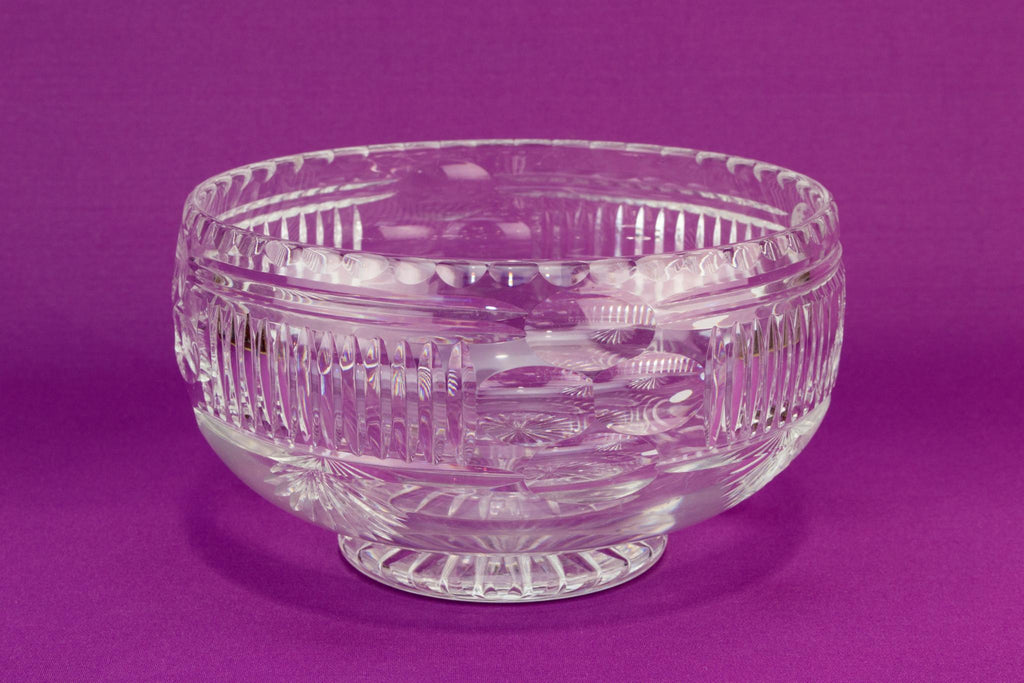 Medium Cut glass serving bowl