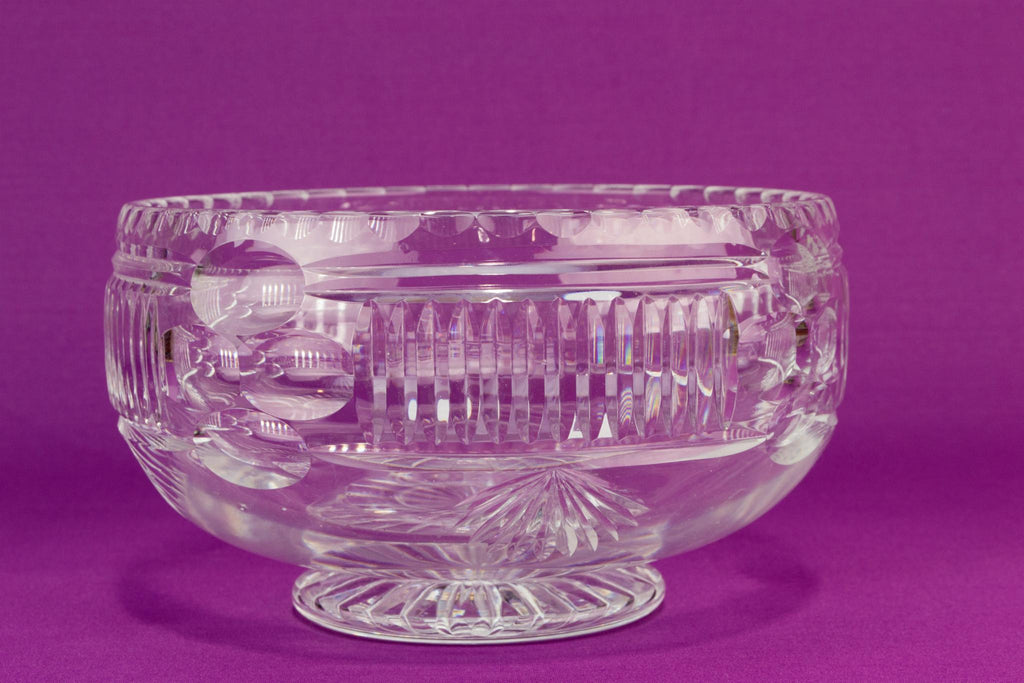 Medium Cut glass serving bowl