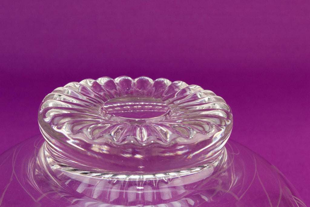 Medium cut glass serving bowl