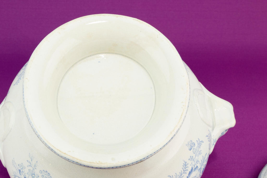 Asiatic Pheasant blue and white tureen, English 1860s