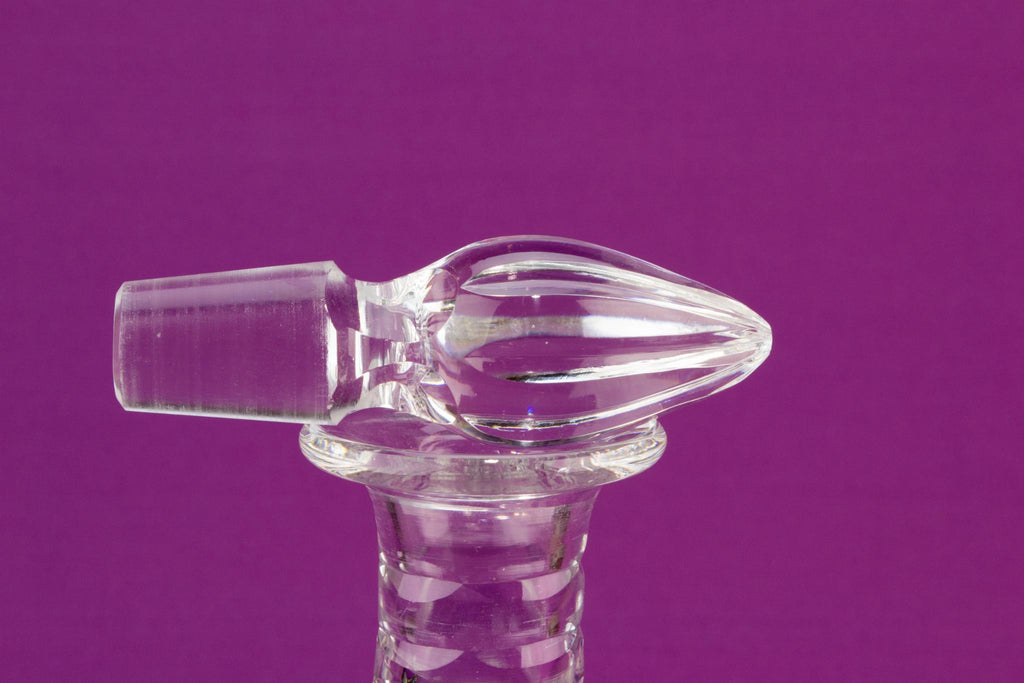 Traditional English cut glass dessert wine decanter