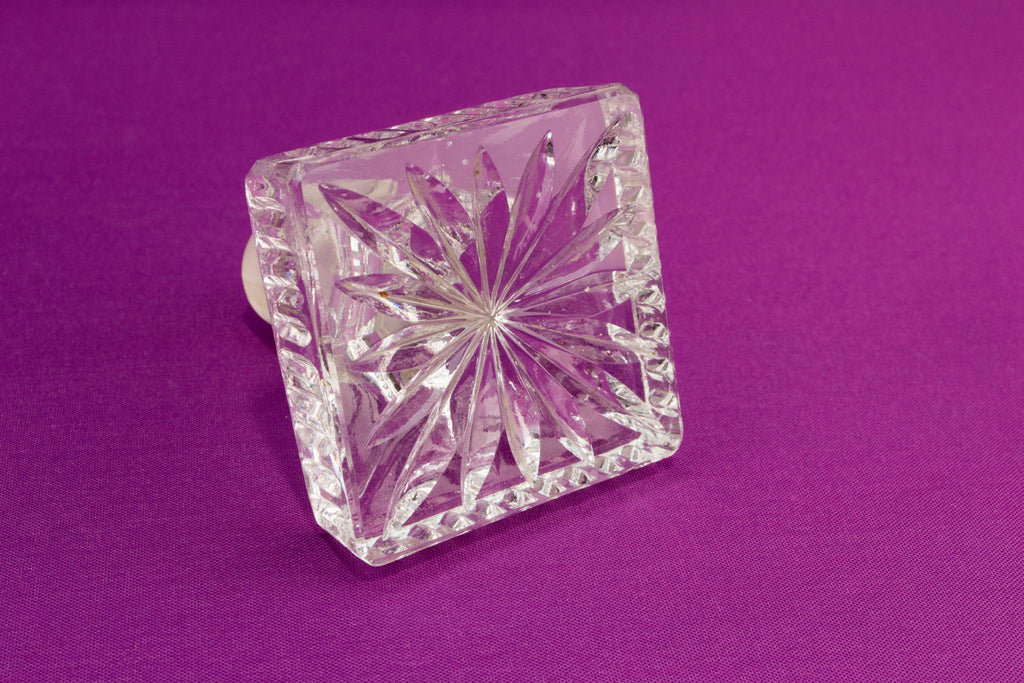 Sterling Silver Square whisky decanter, English 1983