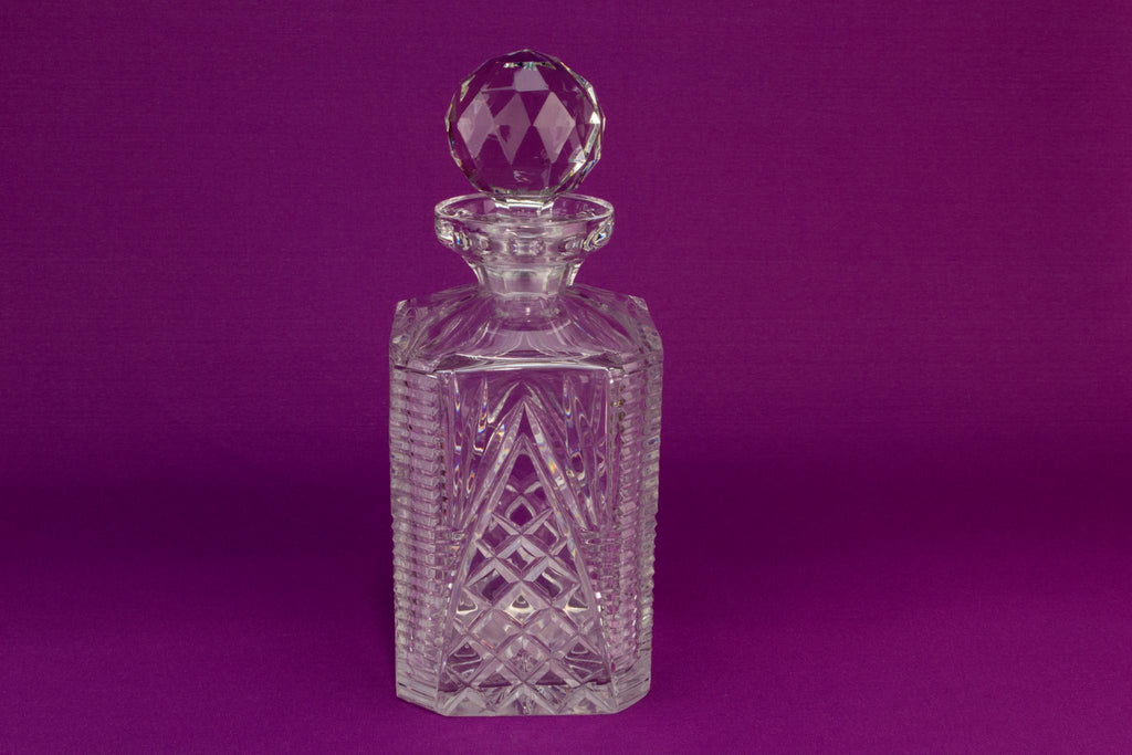 Square Whisky decanter in cut glass