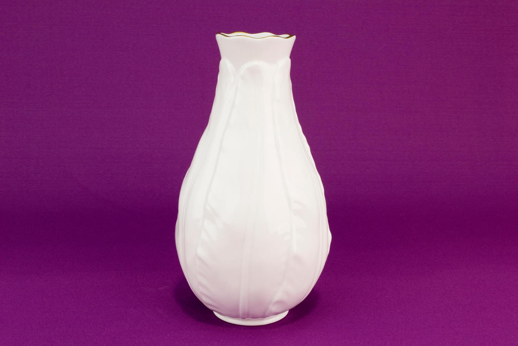 Royal Worcester Fern Leaf white vase