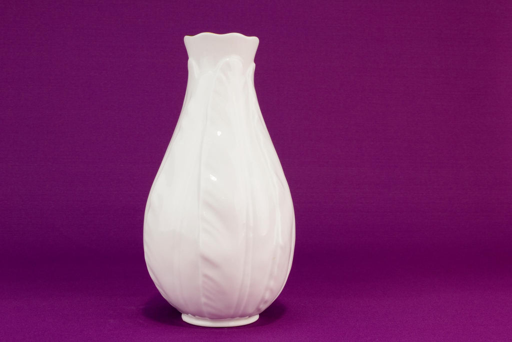 Royal Worcester Fern Leaf white vase