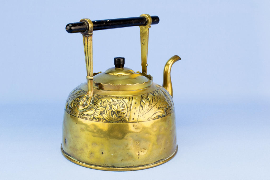 Army & Navy Arts and Crafts Brass Kettle, English 1890s