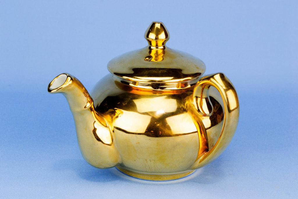 Royal Worcester Small gilded teapot, English 1950s