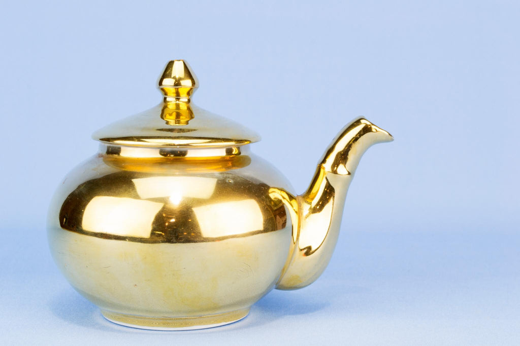Royal Worcester Small gilded teapot, English 1950s