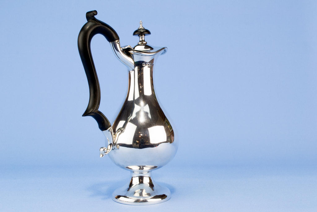 Sterling silver small coffee pot, English 1904