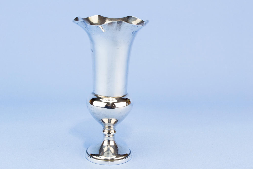 Sterling Silver small vase, English 1906
