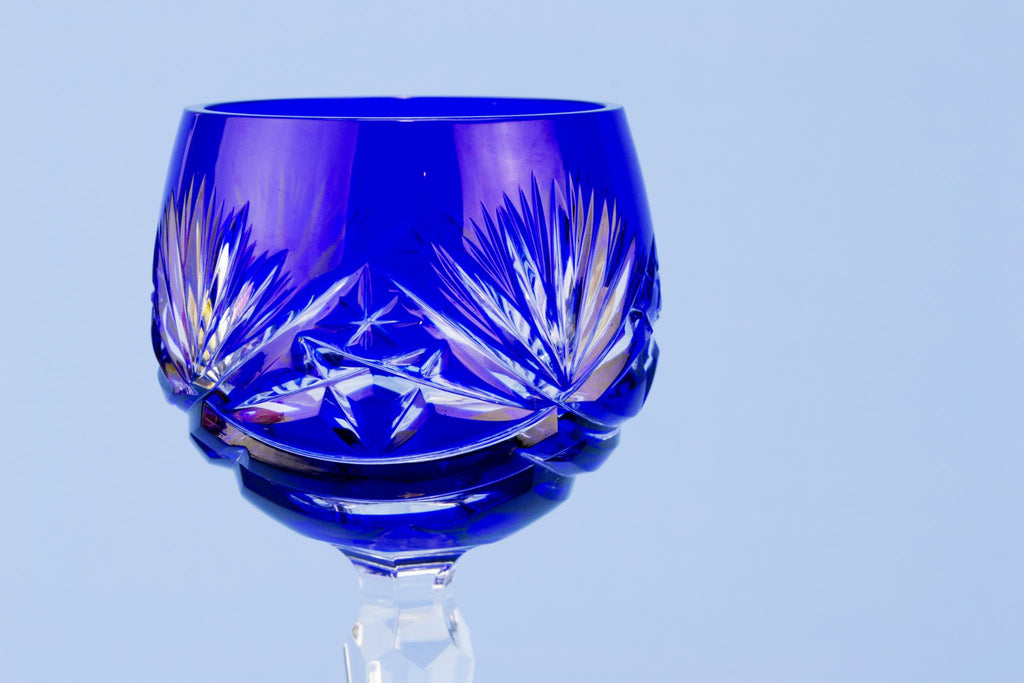6 Harlequin wine glasses, German circa 1970