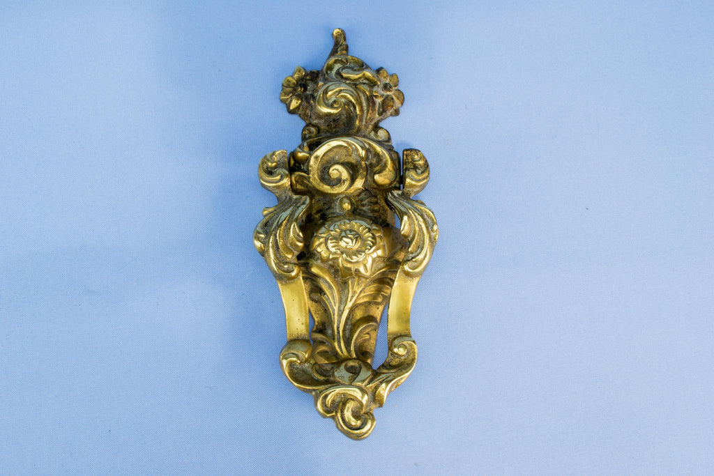 Art Nouveau brass door knocker, English early 1900s