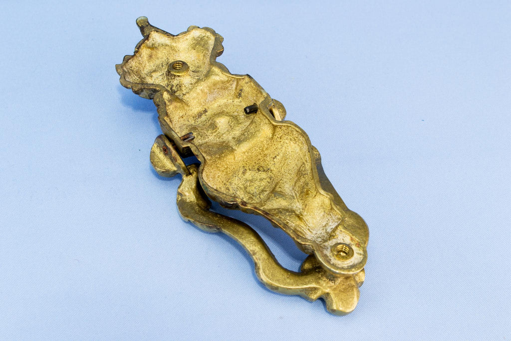 Art Nouveau brass door knocker, English early 1900s