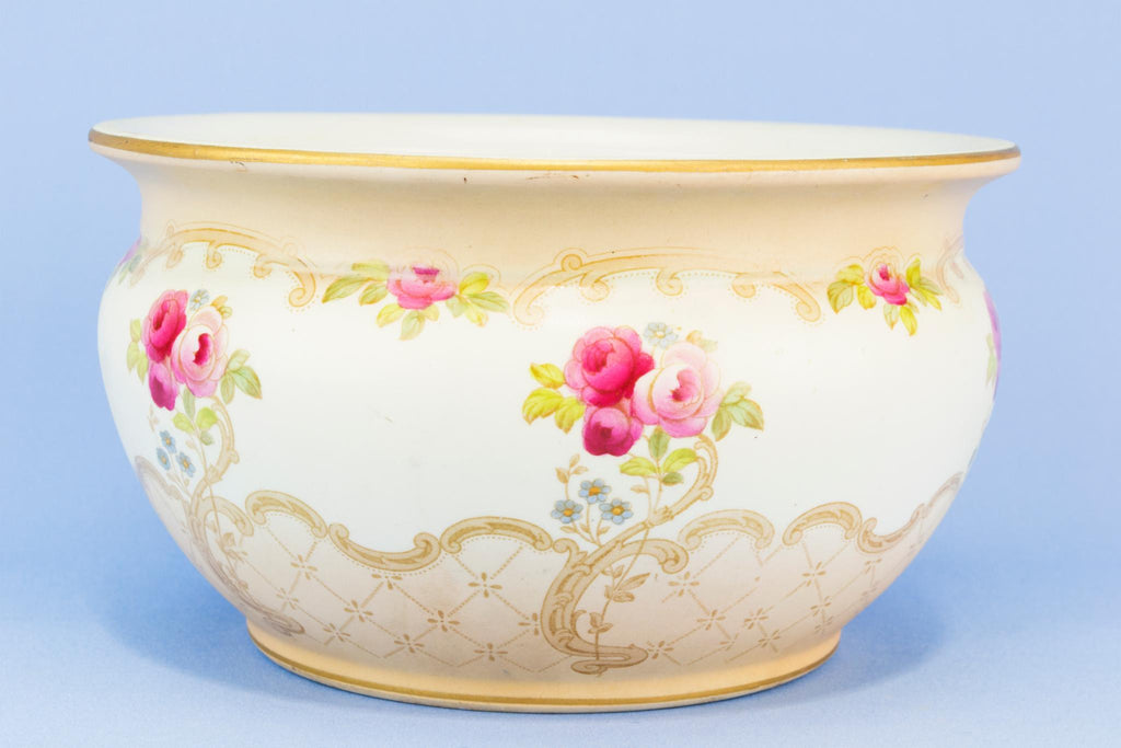 Pink Floral planter, English Early 1900s