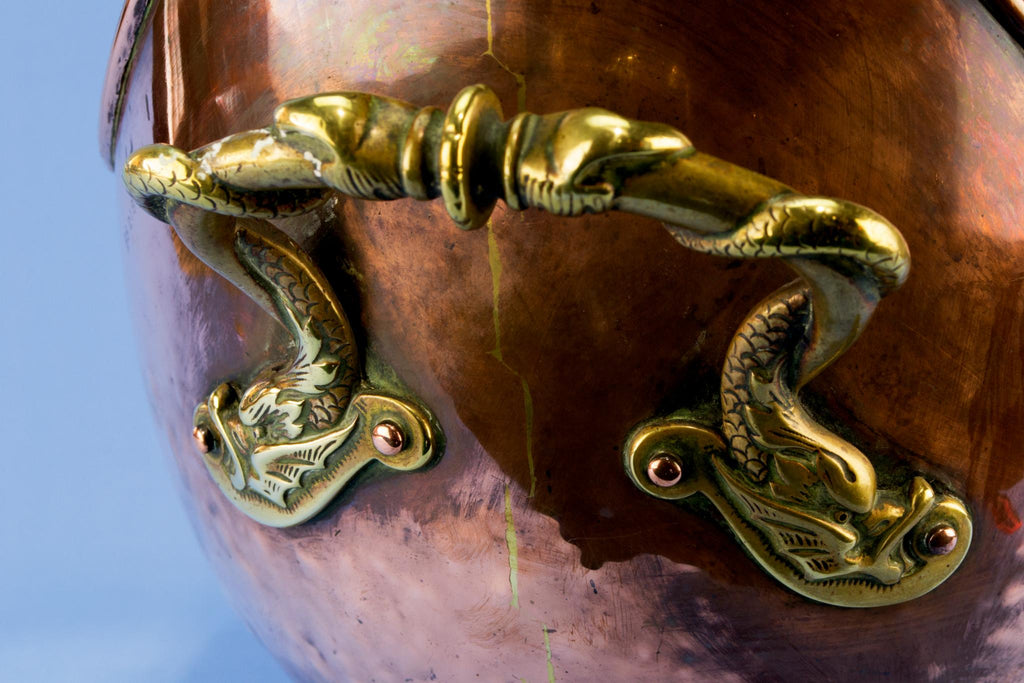 Copper fireplace bucket, English 1860s