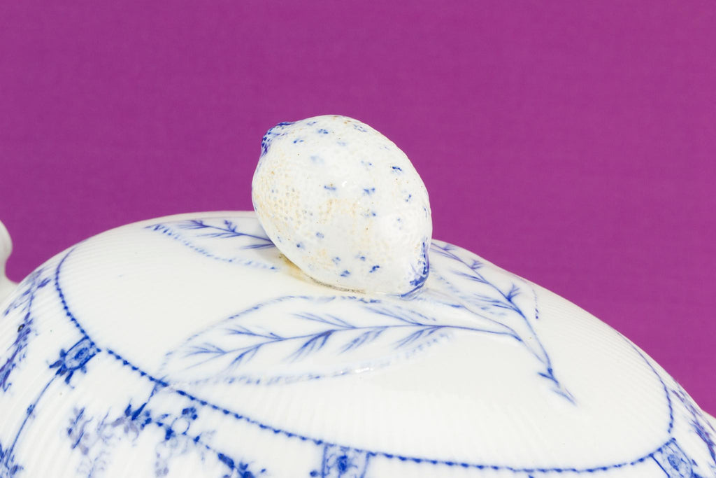 Furnivals Blue & White tureen and ladle, English circa 1900