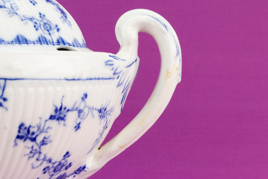 Furnivals Blue & White tureen and ladle, English circa 1900