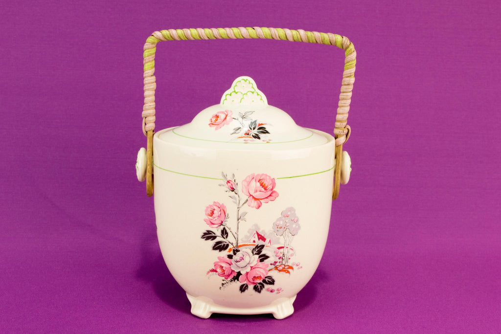 Ceramic ice bucket jar, English 1930s