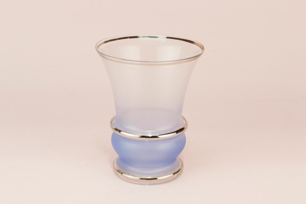 6 small Blue cocktail glasses, English 1950s