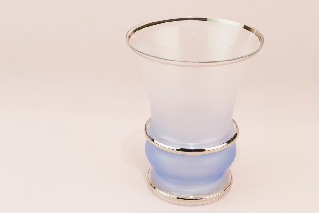 6 small Blue cocktail glasses, English 1950s
