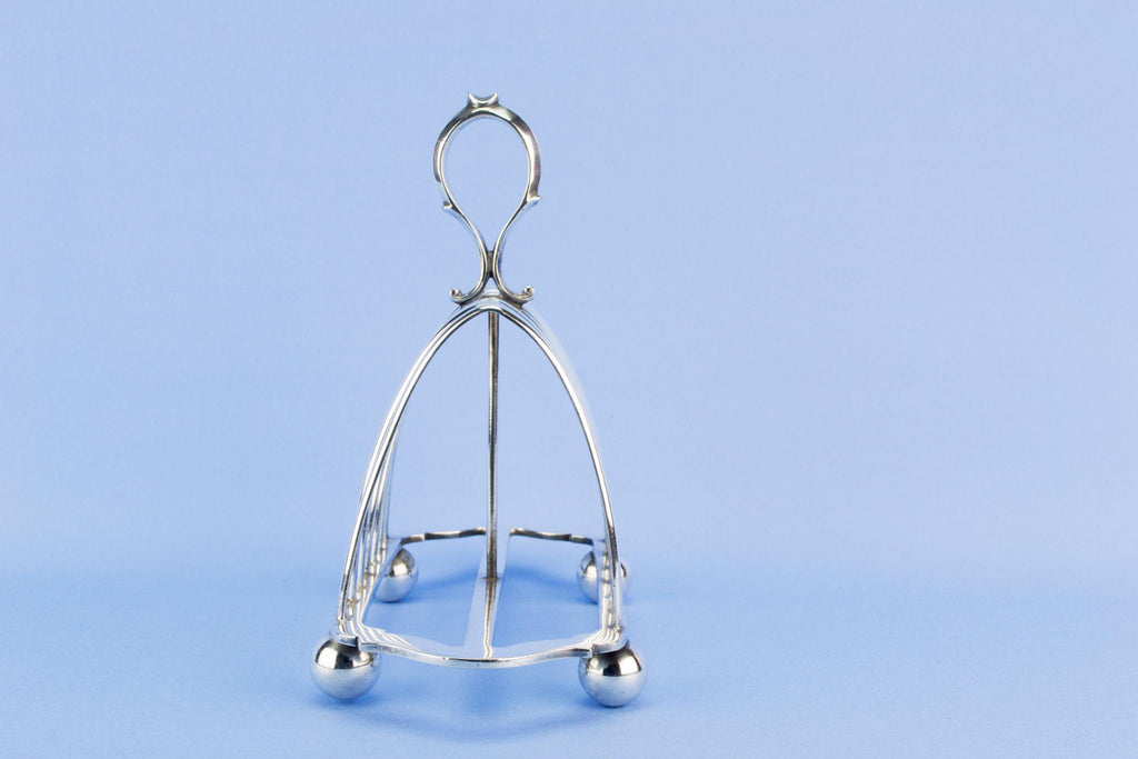 Silver plated toast rack, English circa 1930