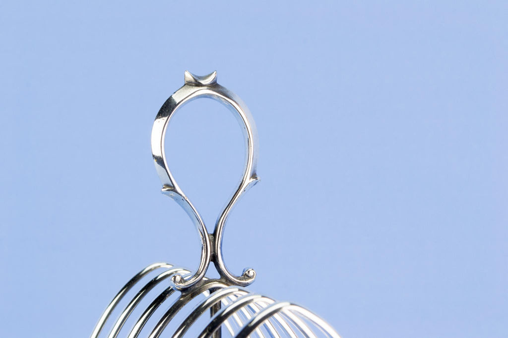 Silver plated toast rack, English circa 1930