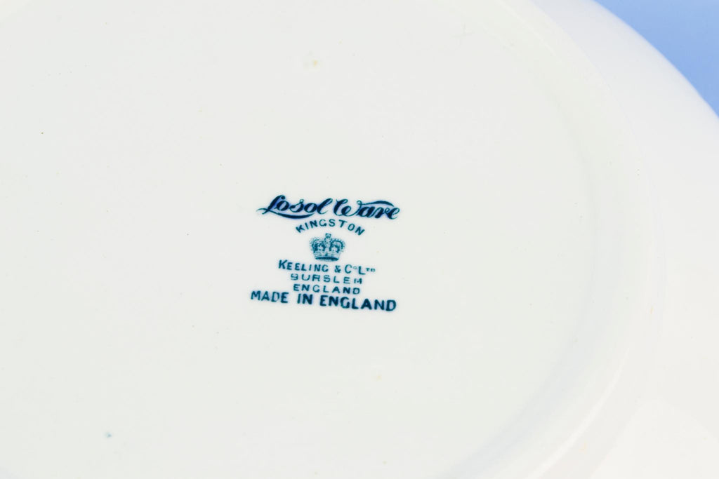 Blue and white Losol ware tureen, English 1920s
