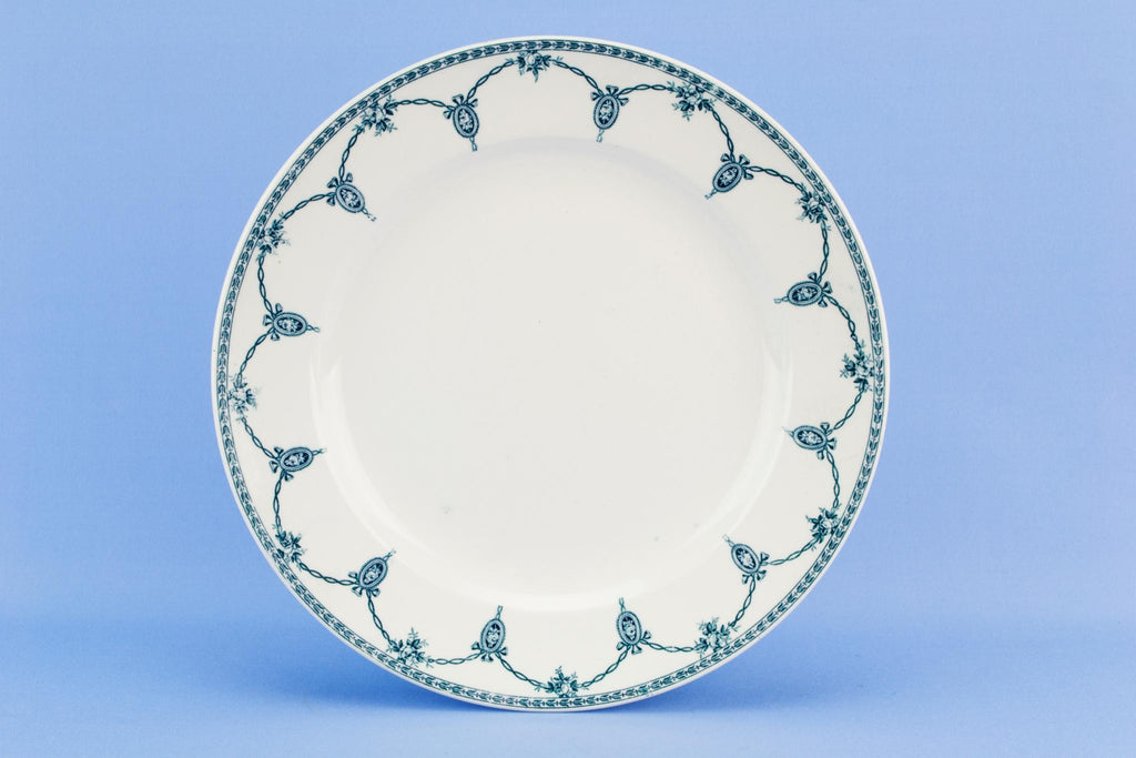 6 Blue and white dinner plated Losol ware, English 1920s