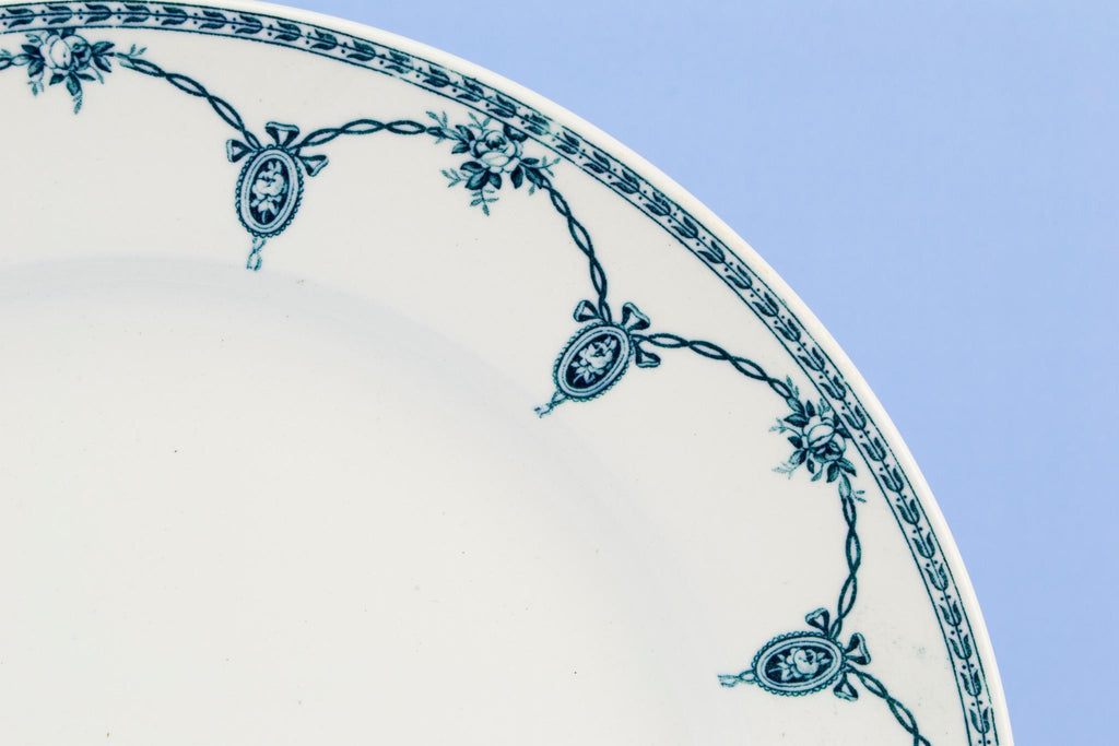 5 Blue and white dinner plated Losol ware, English 1920s