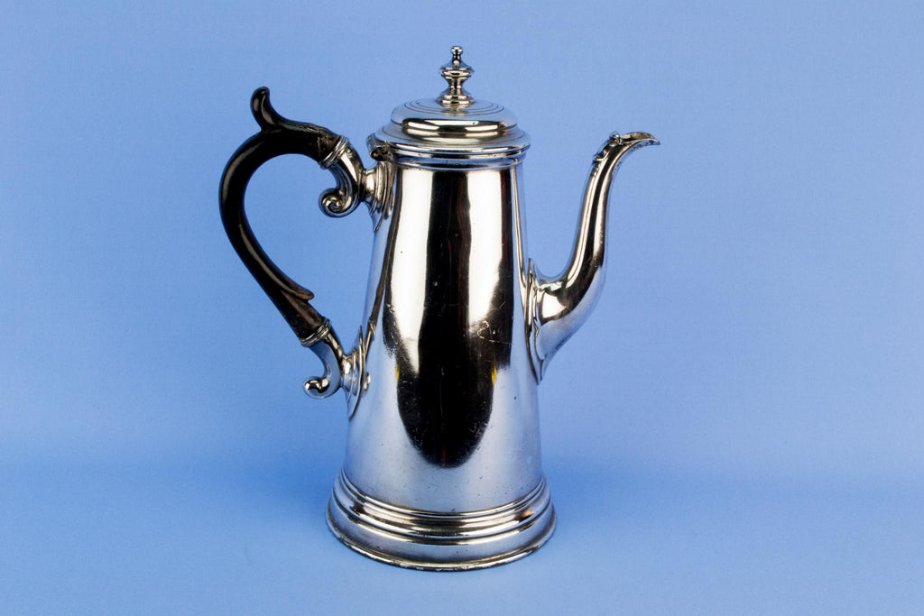 Silver plated coffee pot, English circa 1900