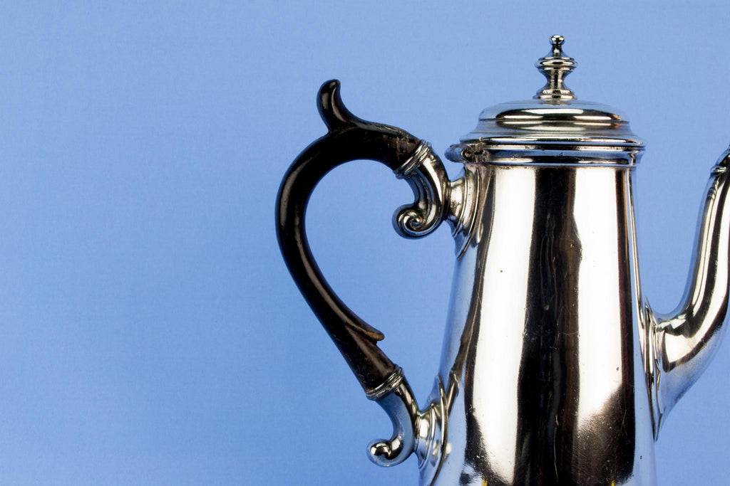 Silver plated coffee pot, English circa 1900