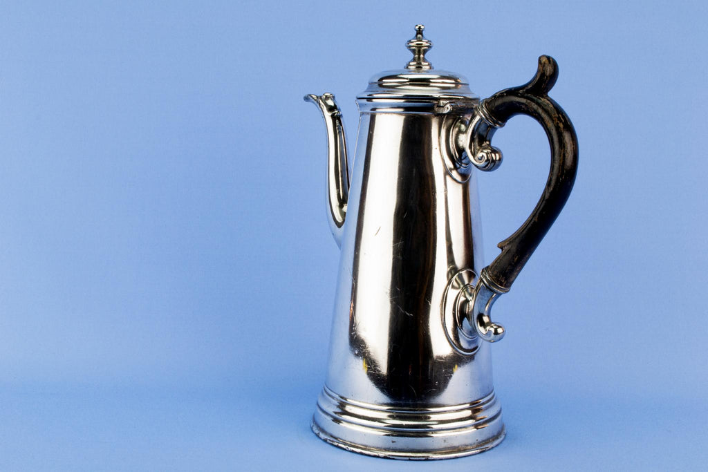 Silver plated coffee pot, English circa 1900
