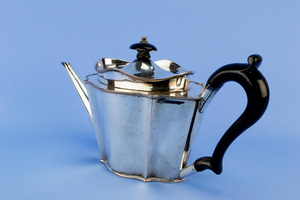 Silver plated teapot, English circa 1930