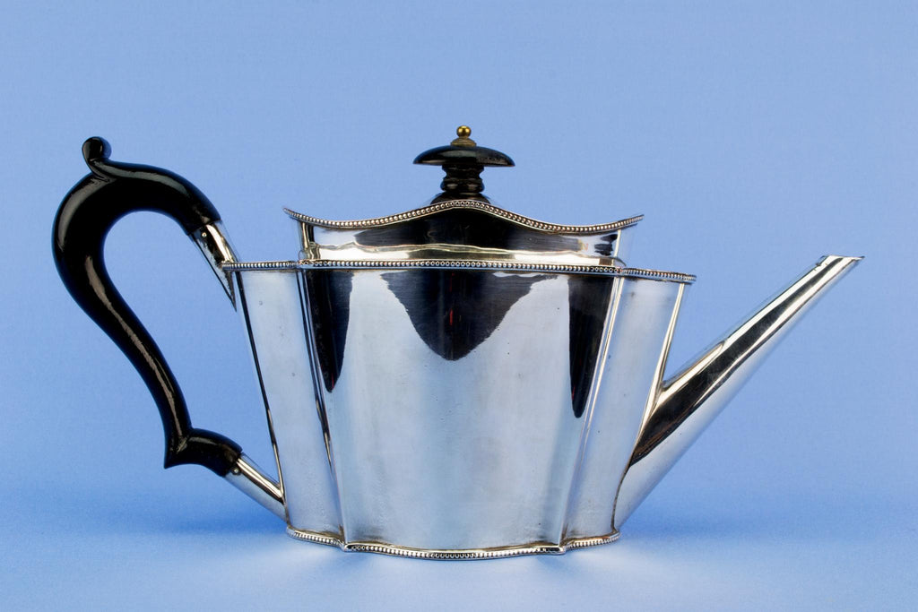 Silver plated teapot, English circa 1930