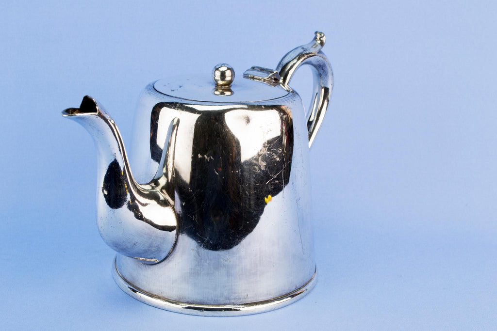 Small silver plated Art Deco teapot, English 1930s