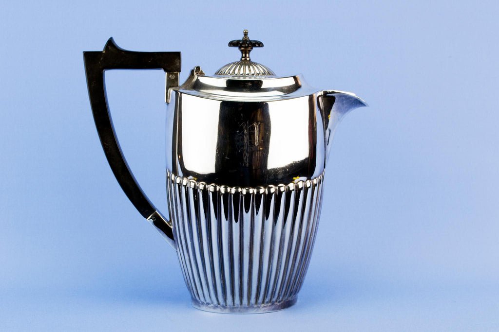 Silver plated coffee pot, English 1930s