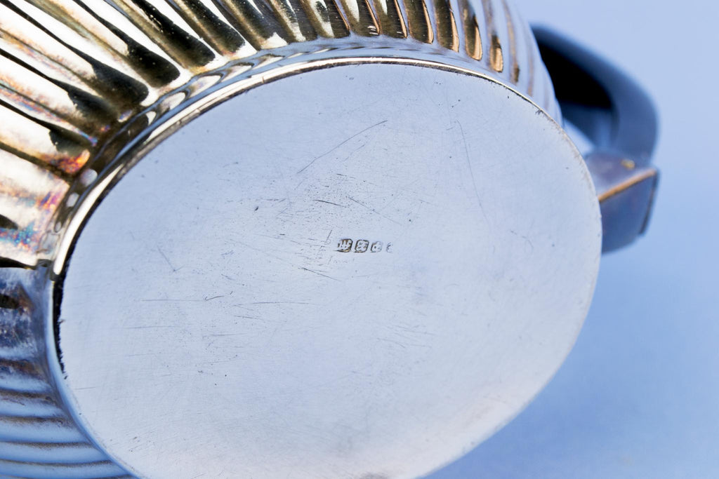 Silver plated tea set on tray, English 1930s