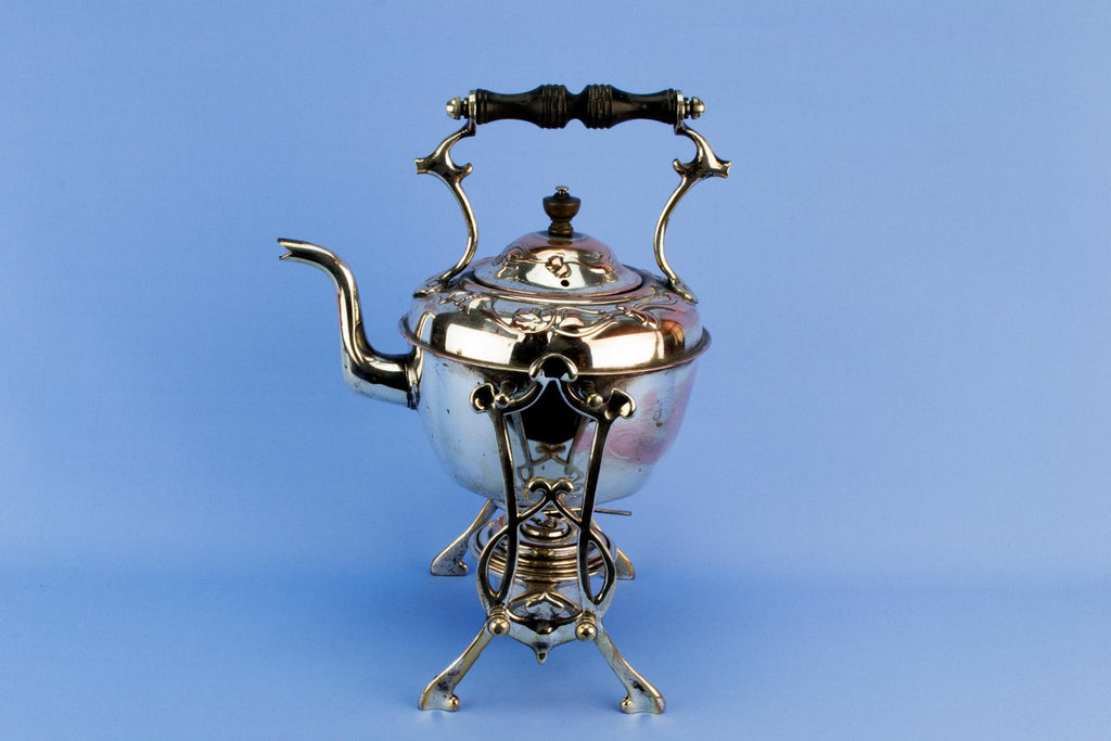 Art Nouveau Kettle on Stand, English 1890s