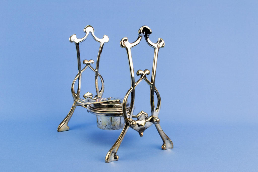 Art Nouveau Kettle on Stand, English 1890s