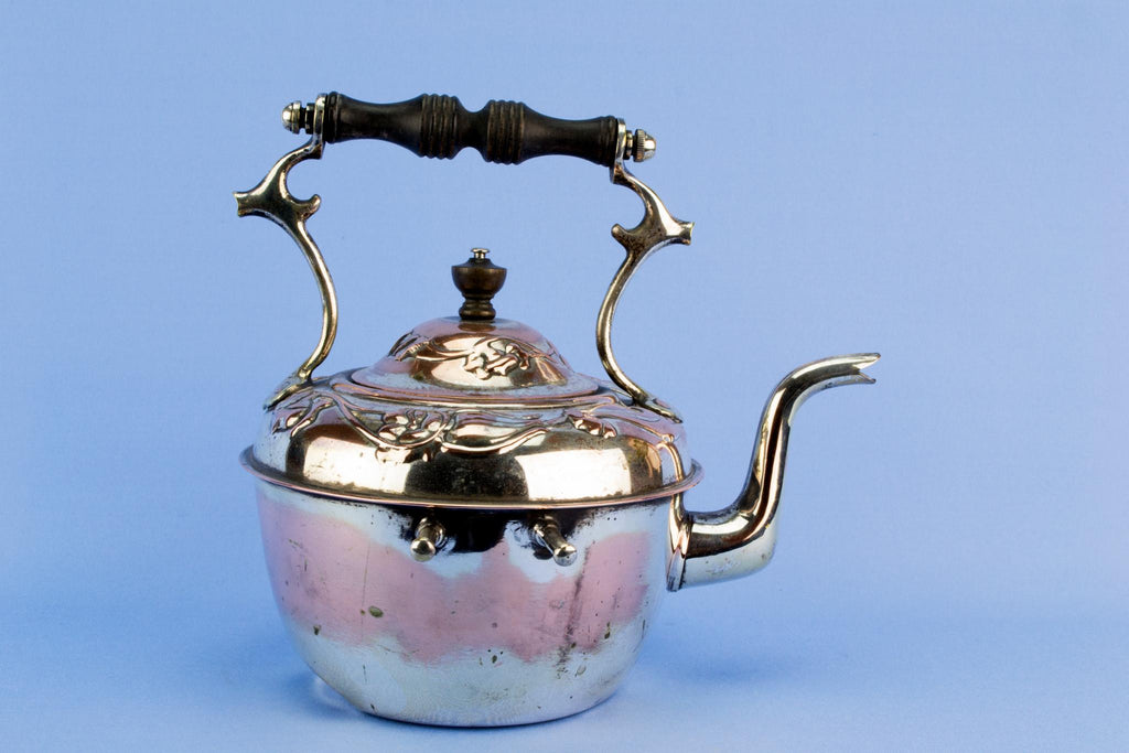 Art Nouveau Kettle on Stand, English 1890s